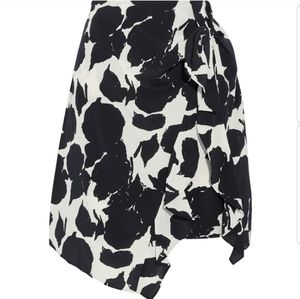 Derek Lam 10 Crosby Silk Ruffle Tie Skirt Sz 6